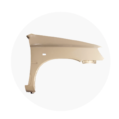 تصویر از گلگیر جلو پراید - 131 - راست - سوراخ دار - اخوت